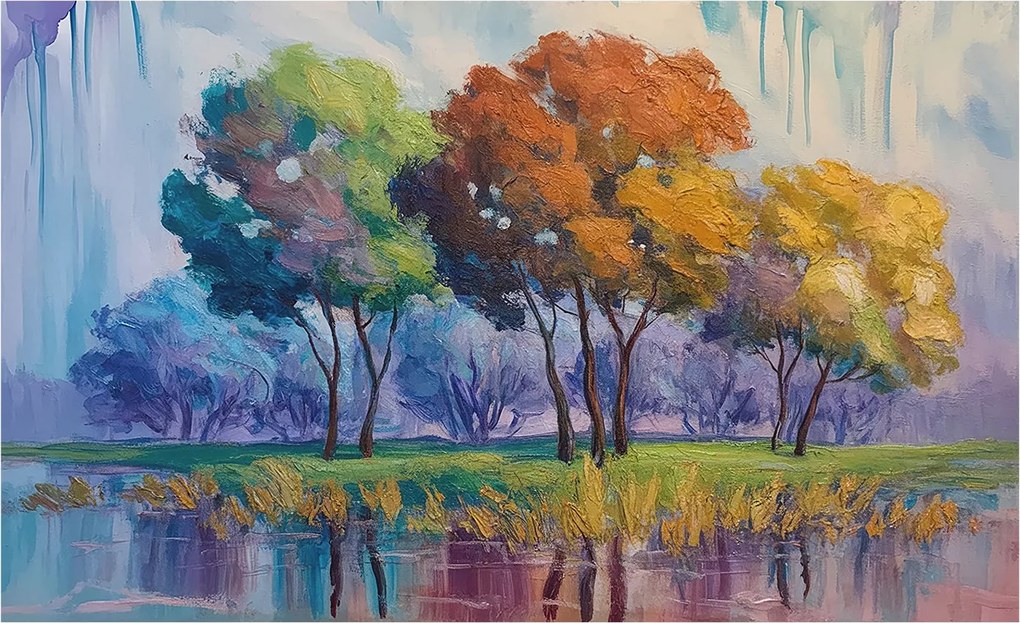 Fotótapéta Flizelin Fal a Hálószobába Fa absztrakt 416x254 Ragasztó