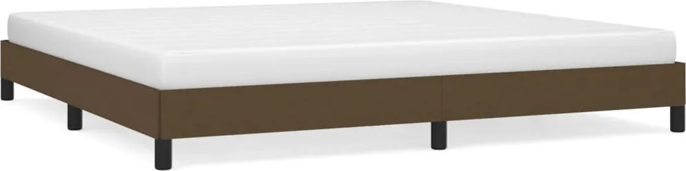 vidaXL sötétbarna szövet ágykeret matrac nélkül 200 x 200 cm