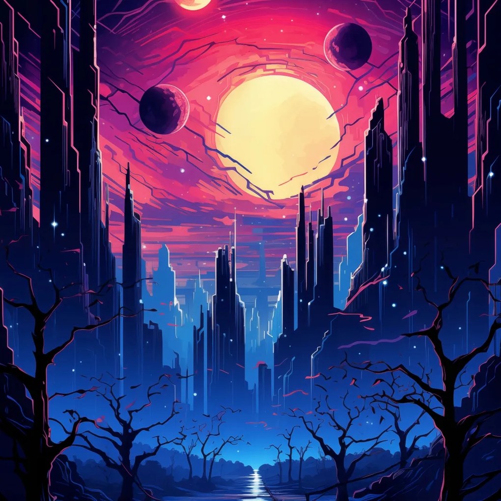 Poszter 90x90cm Csillagváros