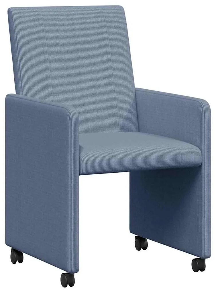 Kerekes Étkező Székek 2 pcs Kék 57 x 66 x 94 cm Bársony anyag