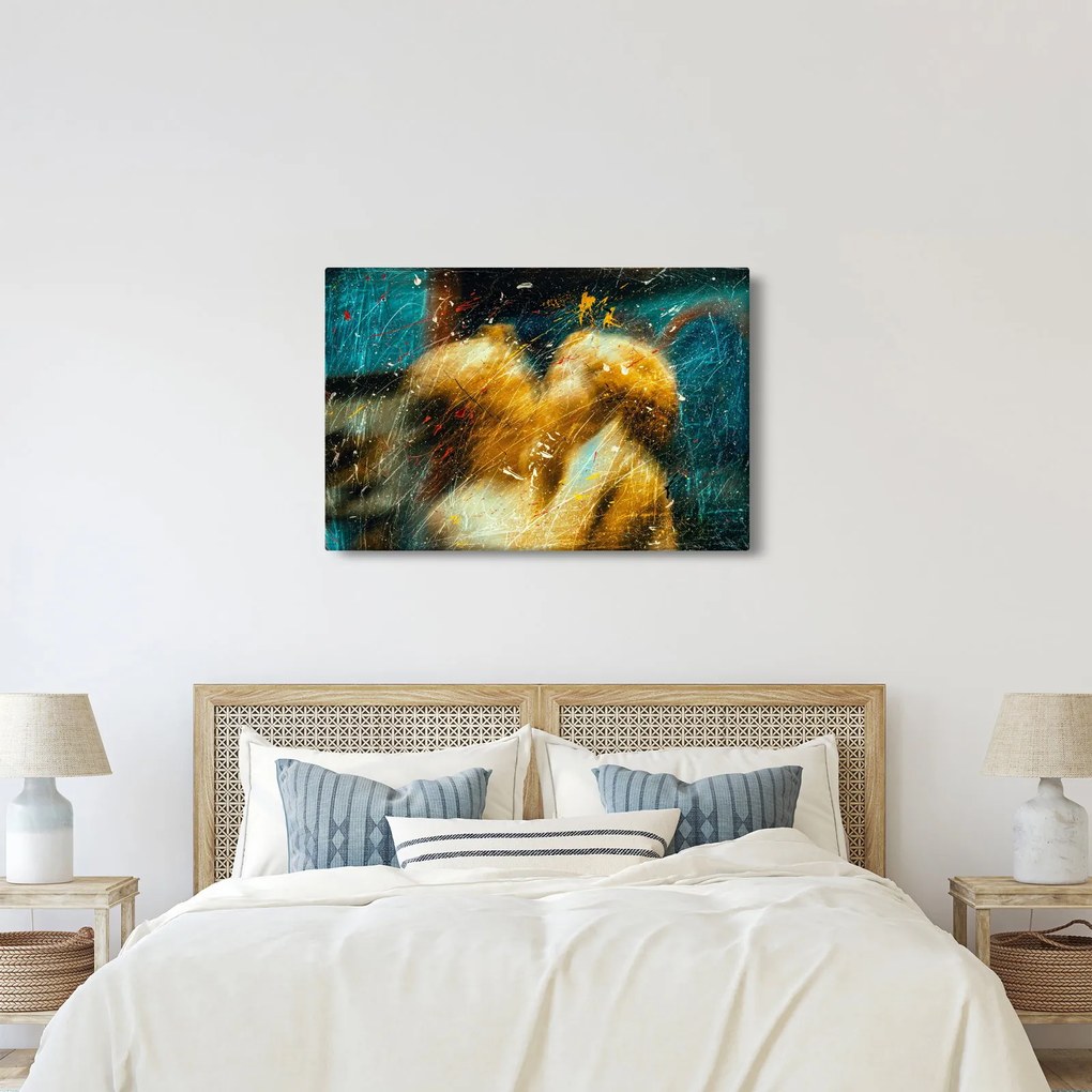 Kép - Csókolózó angyalok (90x60 cm)