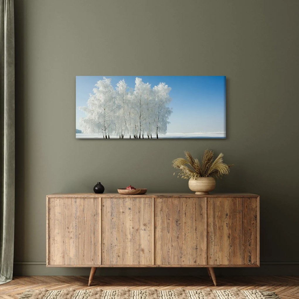 Egy havas táj képe (120x50 cm)