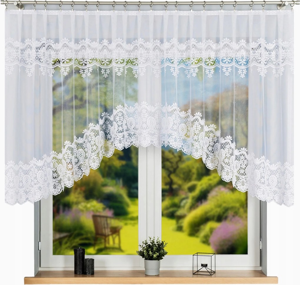 Daria jacquard mintás függöny, 018982, 300x120cm (kész) íves