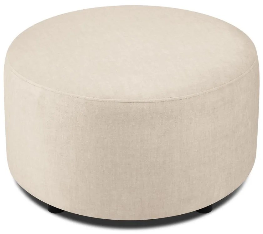 Debbie bézs bársony puff, ø 68 cm - Mazzini Sofas