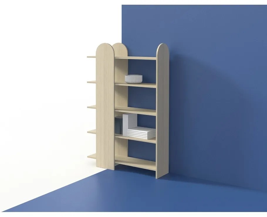 Könyvespolc tölgyfa dekorral 112x175 cm Venice - TemaHome