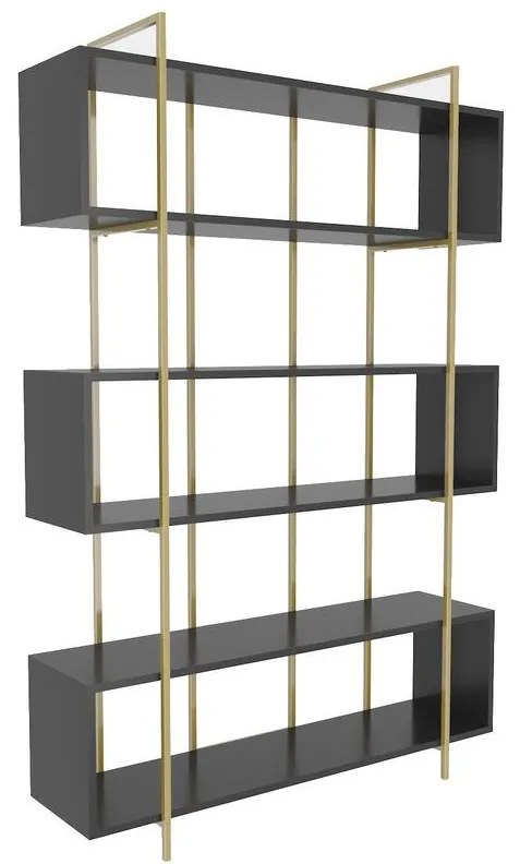 könyvespolc Bruti - Anthracite, Gold