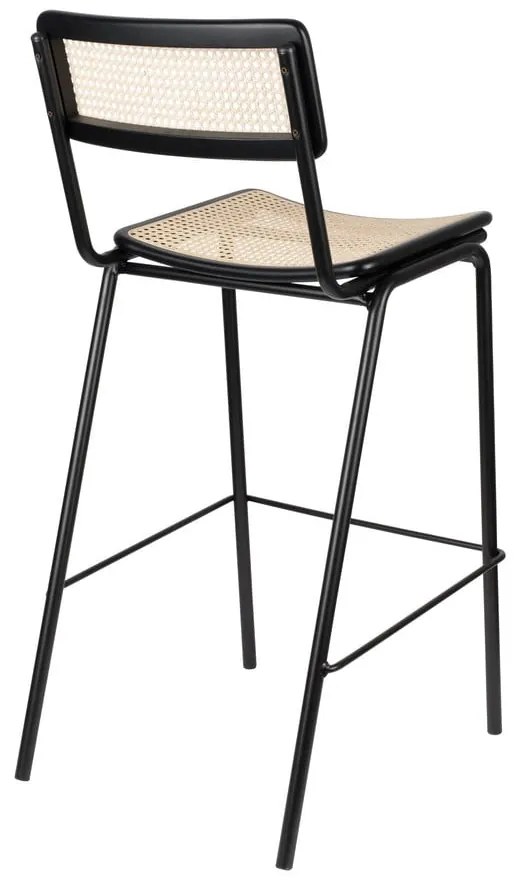 Fekete rattan bárszék szett 2 db-os 106 cm Jort - Zuiver