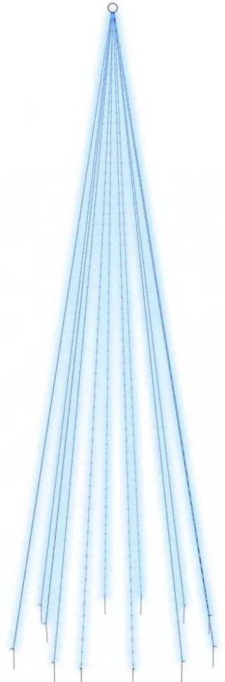 karácsonyfa zászlórúdon 732 kék LED-del 500 cm