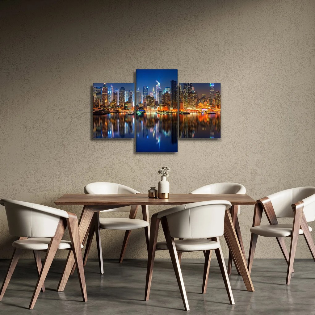 Manhattan képe éjjel (90x60 cm)