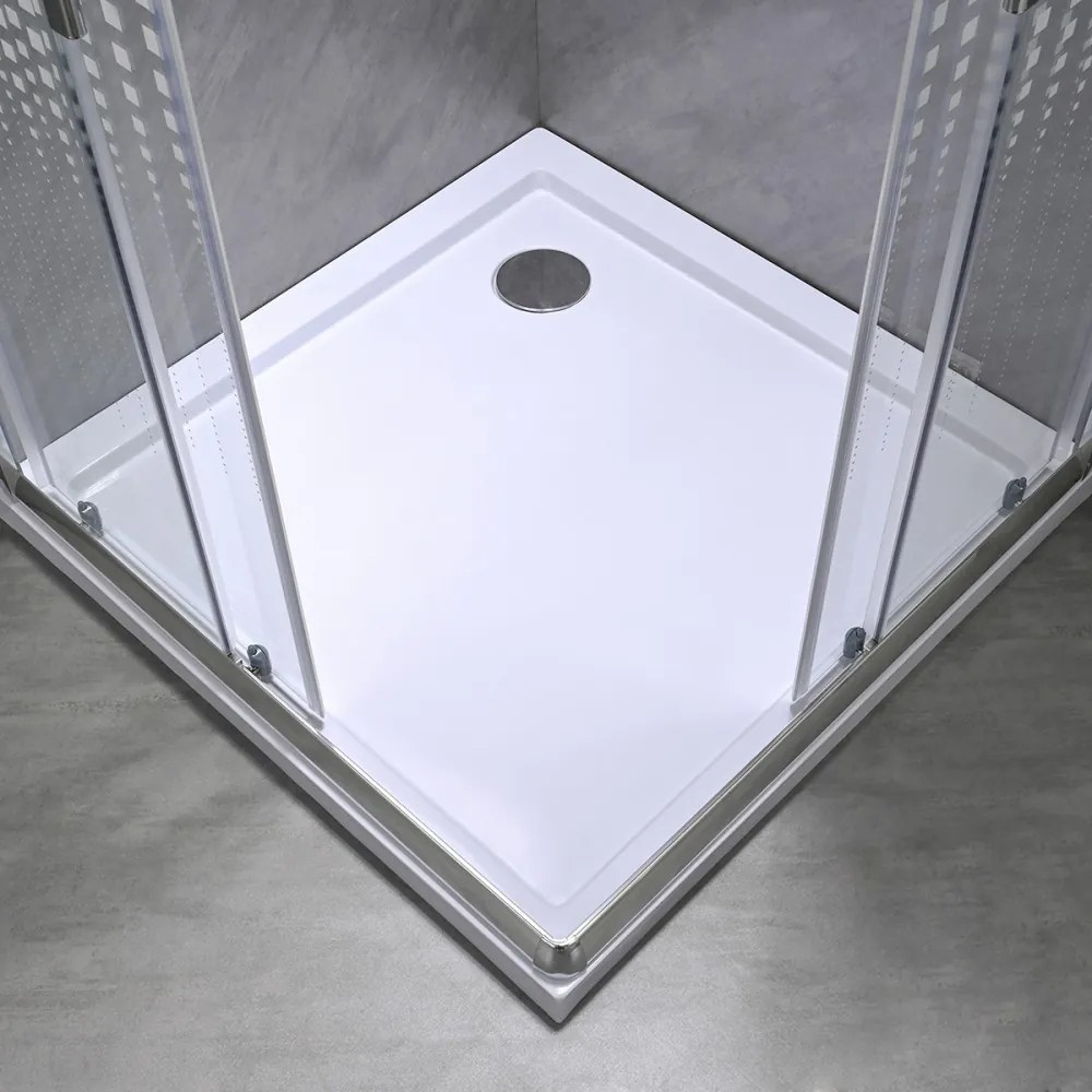 Spirit Mátrix 90x90 cm-es szögletes zuhanykabin, erősített akril zuhanytálcával
