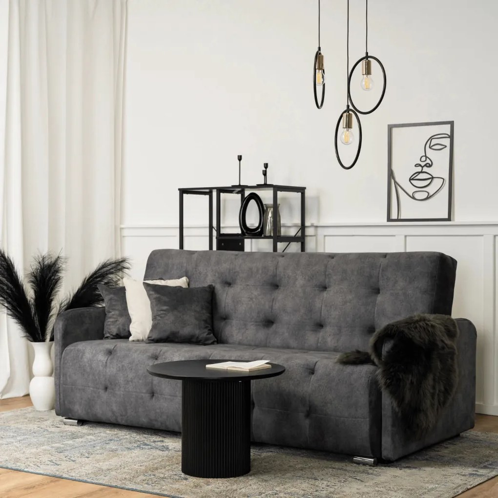 Sofa ARIA Szara Welurowa