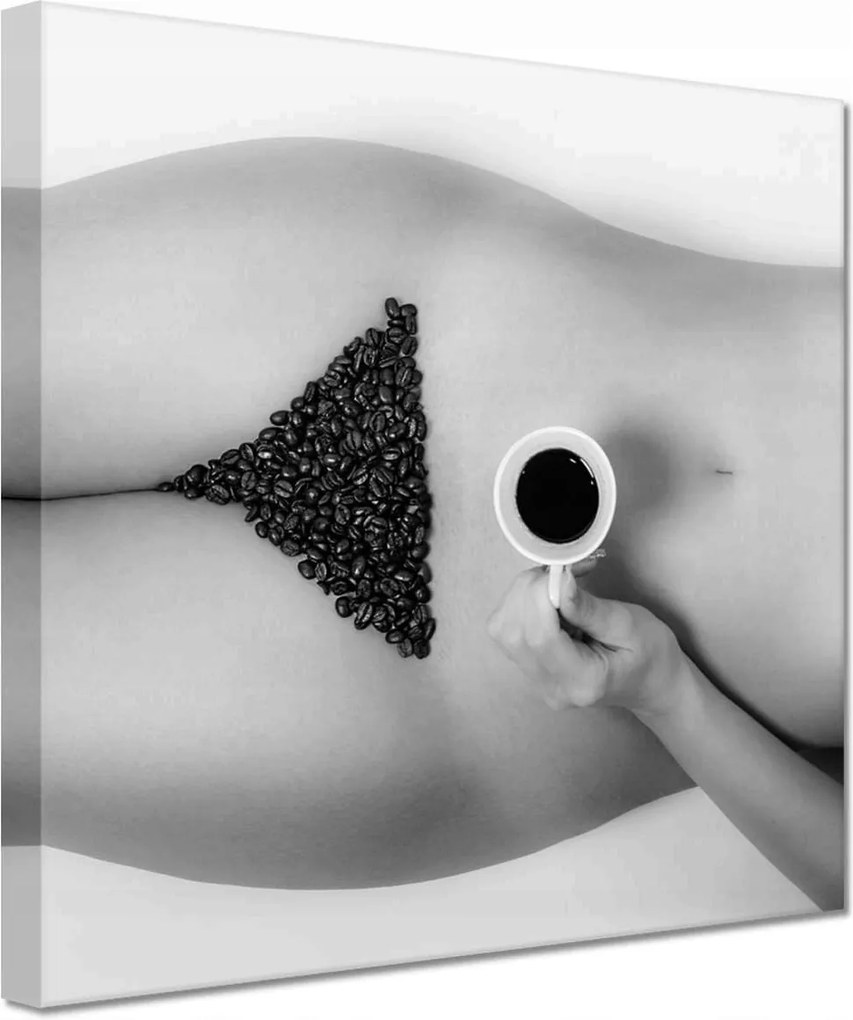 Vászonkép 60x60 Kávé reggel, mint a tejszín