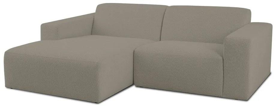 Világosbarna buklé sarokkanapé (bal oldali) Roxy – Scandic