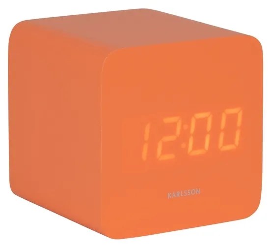 Karlsson 5982OR design LED óra ébresztővel,narancssárga, 7 cm