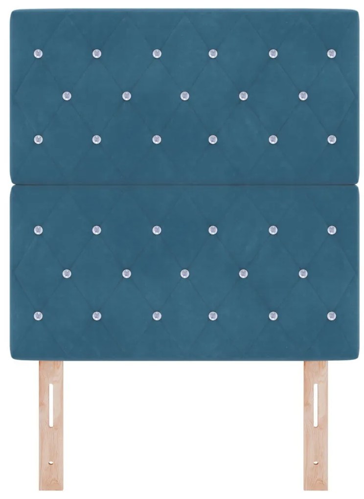 Bársony Fejtámla Argyle fejtámlával Sötétkék 80 cm Bársony