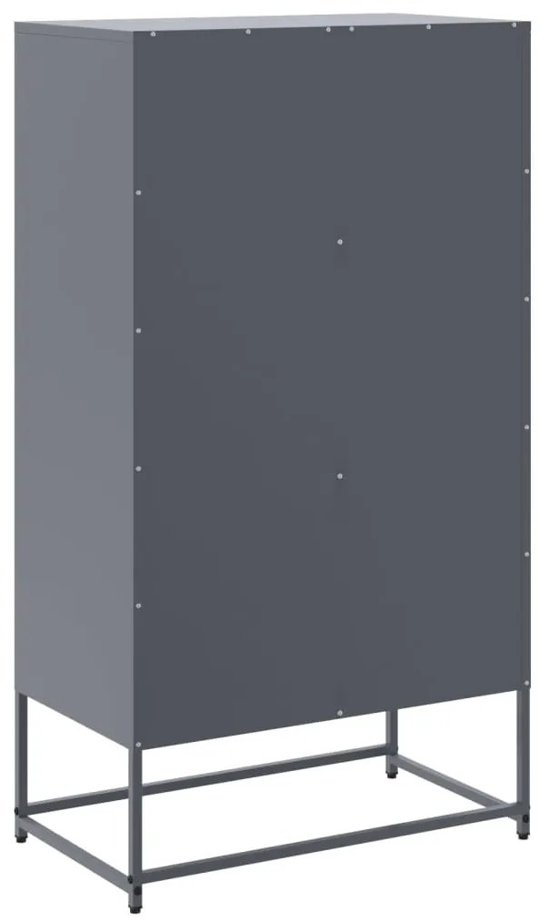 vidaXL antracitszürke acél magasszekrény 68,5 x 38,5 x 123,5 cm