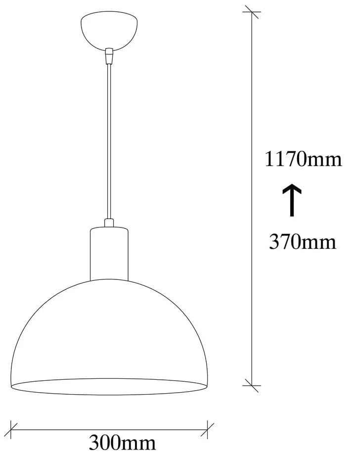 Fekete-aranyszínű függőlámpa fém búrával ø 30 cm Sivani – Opviq lights