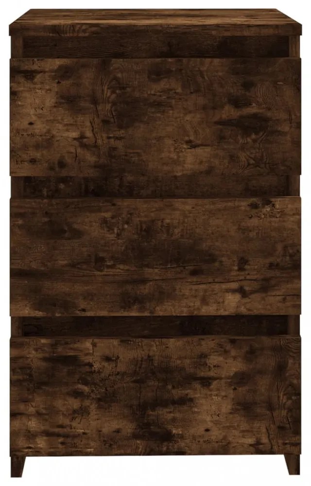 füstös tölgy színű szerelt fa éjjeliszekrény 40 x 35 x 62,5 cm
