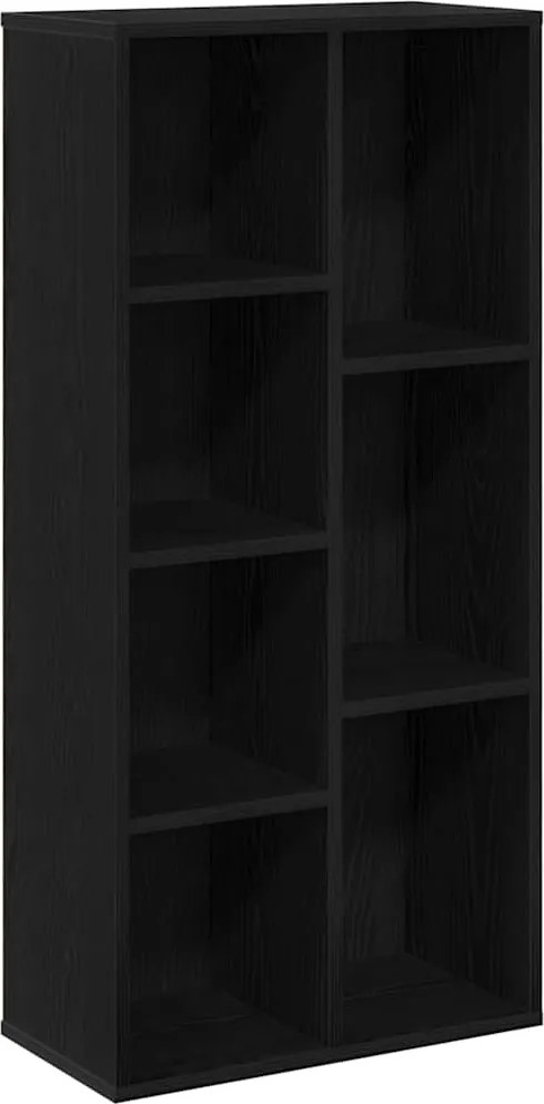 vidaXL Könyvszekrény Fekete tölgy 50 x 25 x 102 cm