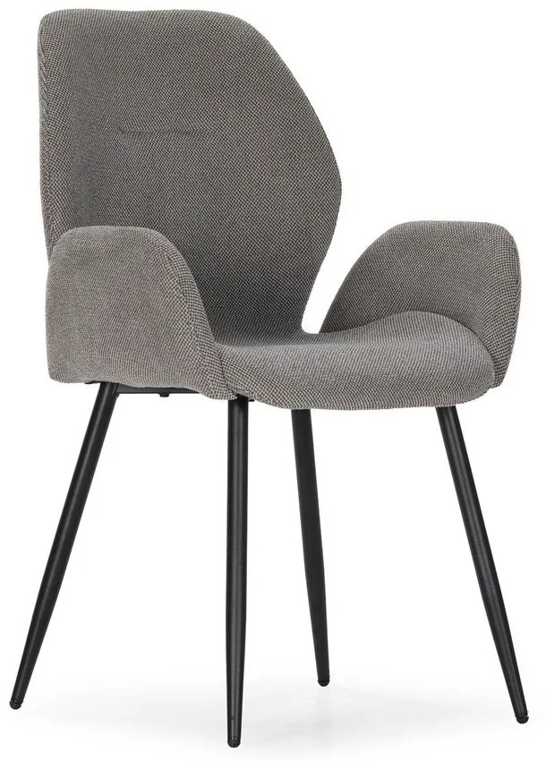 Szürke kárpitozott étkezőfotel szett 2 db-os Ansu – Marckeric