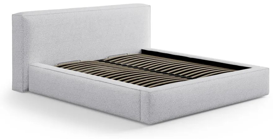 Világosszürke kárpitozott ágytámla 189x100 cm Olivia – Micadoni