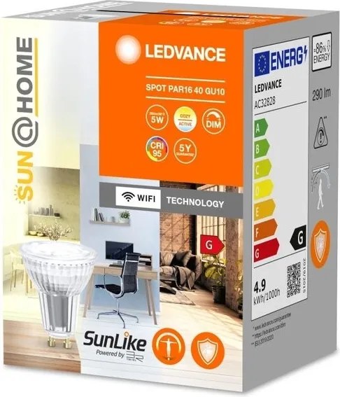 LED állítható fényerejű antibakteriális PAR16 GU10/4,9W/230V Wi-Fi - Ledvance