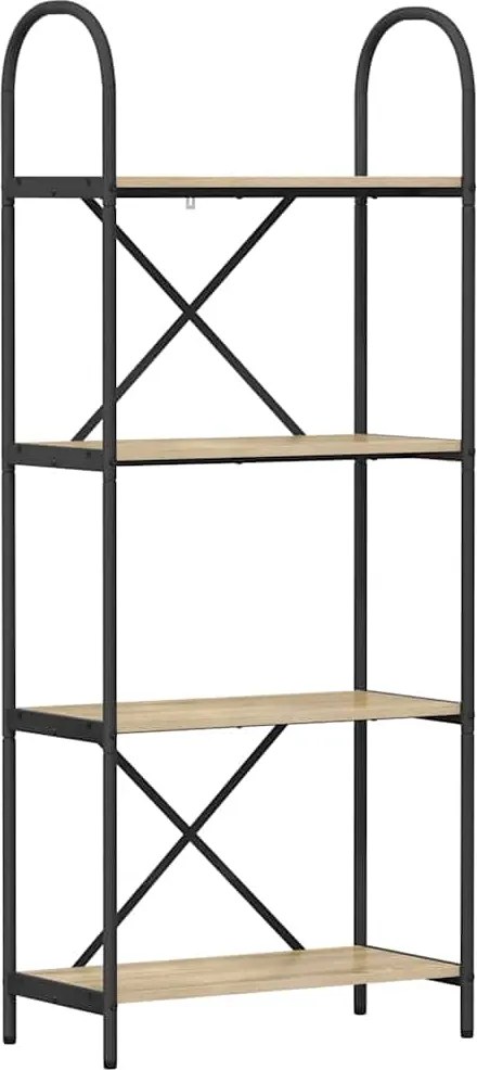 vidaXL Könyvespolc Sonoma tölgy 60 x 30 x 146 cm Faanyag