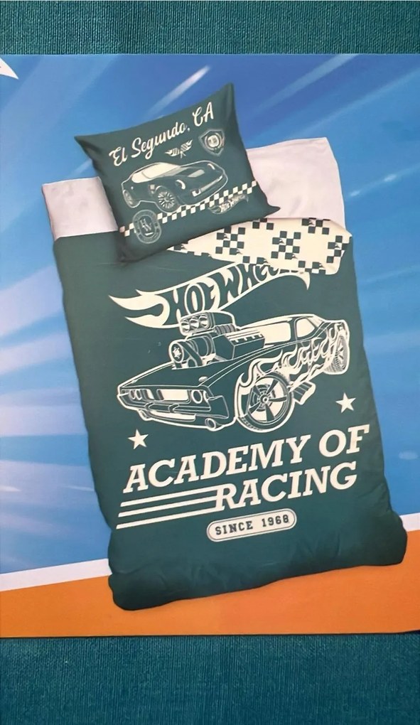 Gyerek ágyneműhuzat Hot Wheels 160x200 70x80 HW244001b