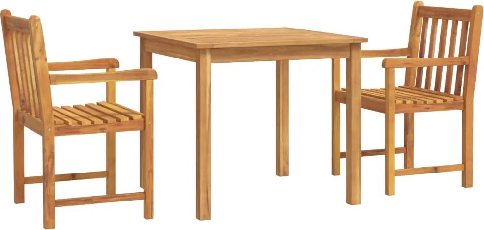 vidaXL 3 részes tömör akácfa kerti étkezőgarnitúra
