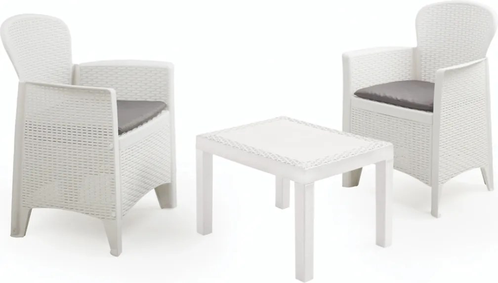 Kerti garnitúra AKITA, 3 részes, fehér I.P.A.E-Progarden