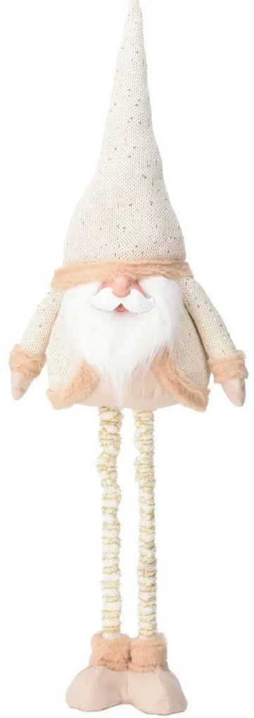 Santa karácsonyi dekoráció, teleszkóp. lábak, 112 cm, arany / krém