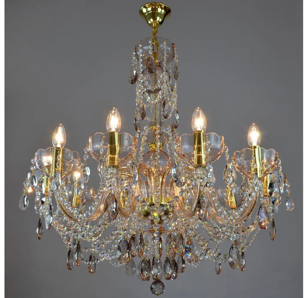 Wranovsky JWZ121102100 - Kristály csillár láncon ZENITH 10xE14/40W/230V