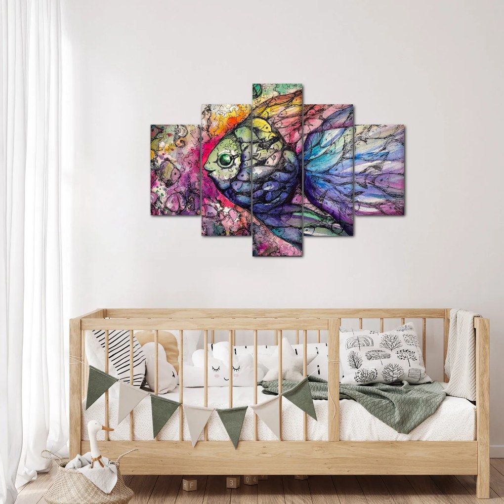 Kép - színes hal (150x105 cm)