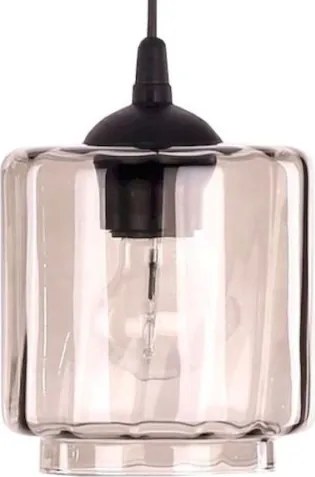 BRILAGI - Asztali lámpa WOOD GLASS 1xE27/40W/230V barna/fekete/füstös bézs