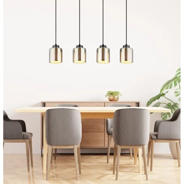 Globo 16056-4H - Csillár zsinóron FELICIA 4xE27/60W/230V