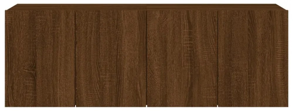 2 db barna tölgyszínű falra szerelhető TV-szekrény 60x30x41 cm