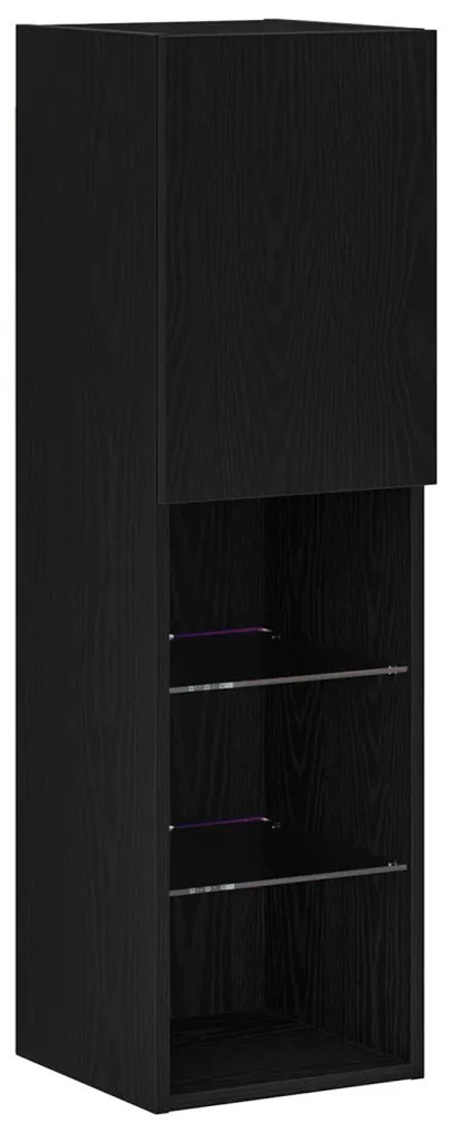 LED TV Szekrény Fekete tölgy 30.5x30x102 cm Műanyag