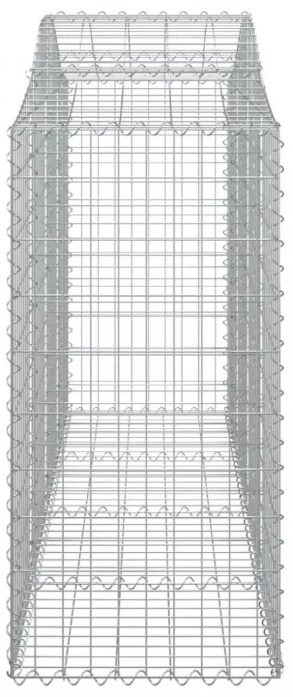 4 db íves horganyzott vas gabion kosár 200 x 50 x 100/120 cm