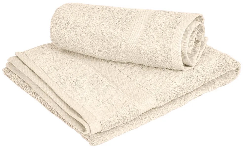 CLARYSSE ELEGANCE törölköző 60x110 cm krémszínű, 100% pamut