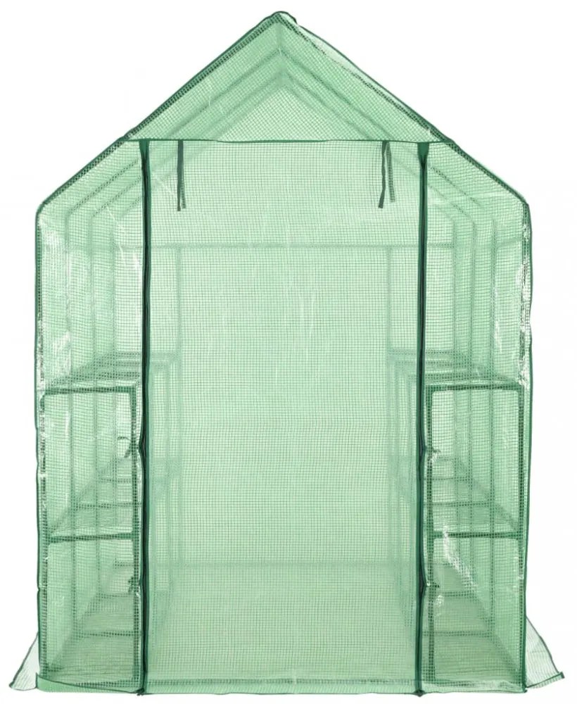 acél melegház 12 polccal 143 x 214 x 196 cm