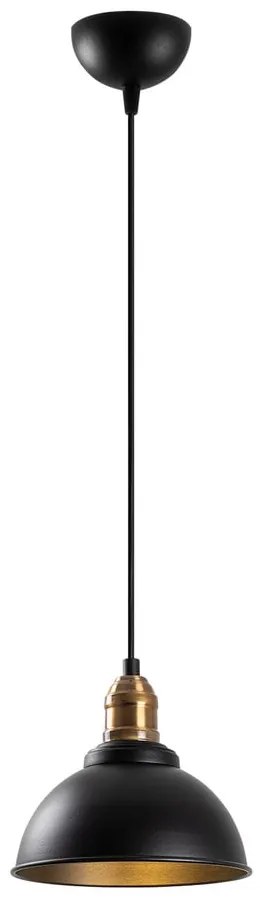 Fekete függőlámpa fém búrával ø 21 cm Varzan – Opviq lights