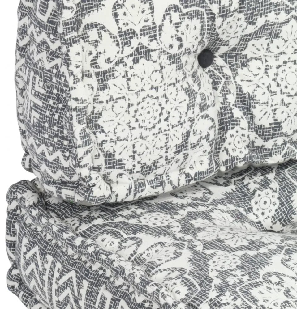 világosszürke foltvarrott szövet raklapkanapé-párna