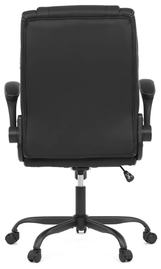 Scaun pivotant de birou negru Eco piele tapițată KA-Y344