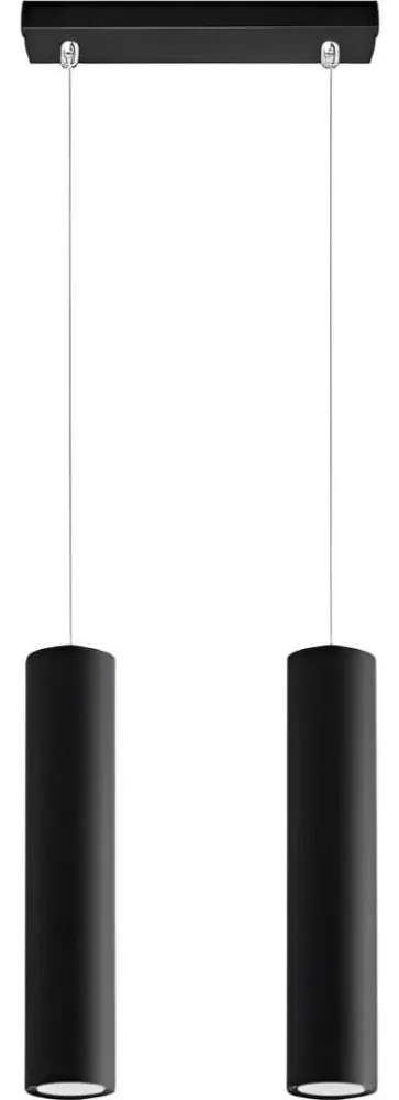 Csillár zsinóron KARADON 2xGU10/30W/230V fekete