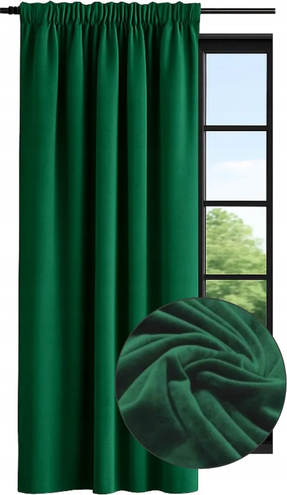 Függöny kész velúr 140x180 sima kész függöny velúr zöld velvet