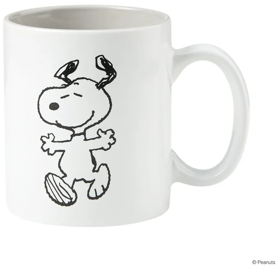 PEANUTS bögre szürke-fehér, Snoopy 330 ml