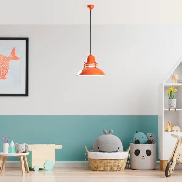 Kábeles függőlámpa TIBET 1xE27/40W/230V narancssárga