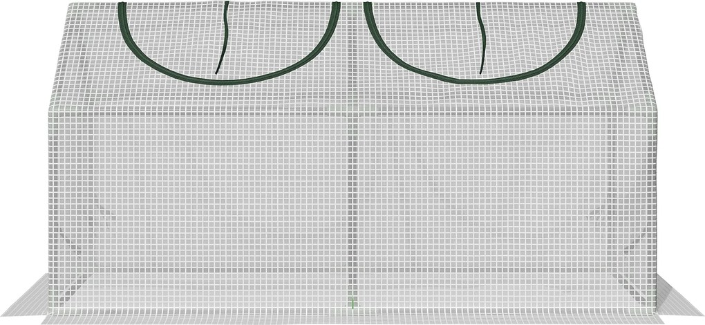 Outsunny Üvegház Ablakkal, PE Rácsos Fóliával, Acélvázas Üvegház, Erkélyre, Kertbe, 120x60x60cm, Paradicsom Üvegház Zöldségekhez, Virágokhoz, Növények