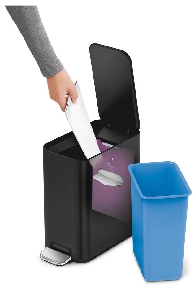 Acél pedálos szemetes 5 l – simplehuman