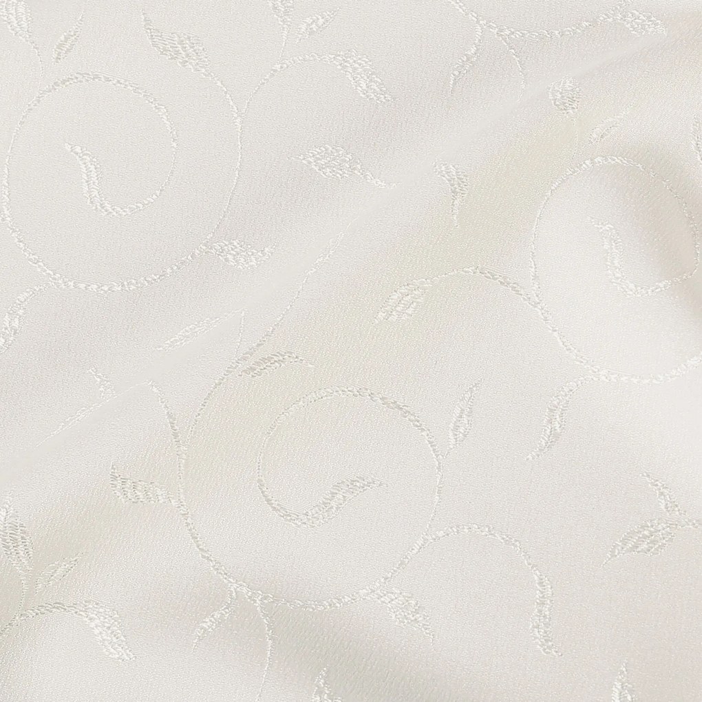 Goldea ünnepi viaszosvászon terítő - tej színű nagy ornamentekkel ékesített 140 x 220 cm